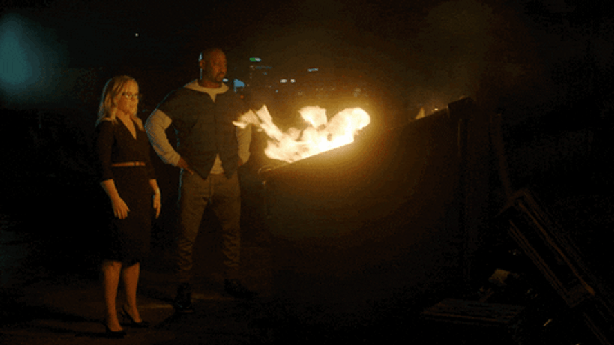 Dumpster Fire At Night GIF