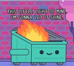 Dumpster Fire Every Day Me Meme GIF