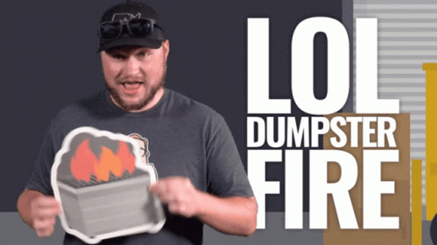 Dumpster Fire Lol GIF