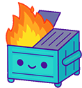 Dumpster Fire Sticker GIF