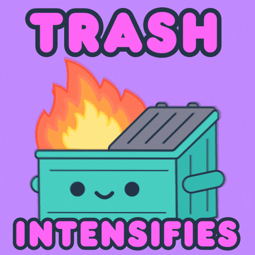 Dumpster Fire Trash Intensifies GIF