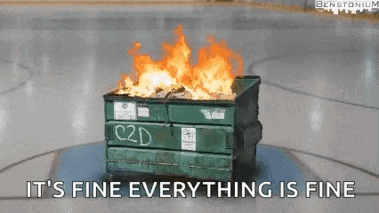 Dumpster on Fire with Its Fine