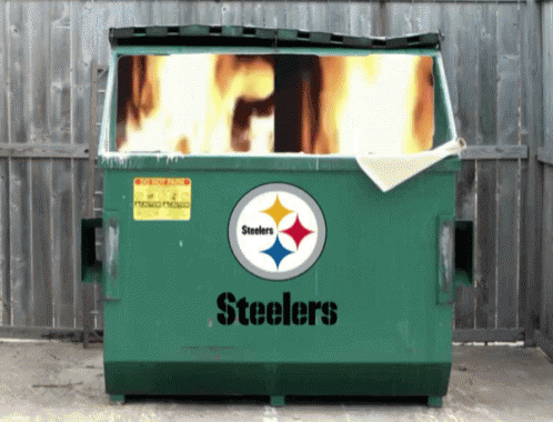 Dumpster With Steelers Logo GIF