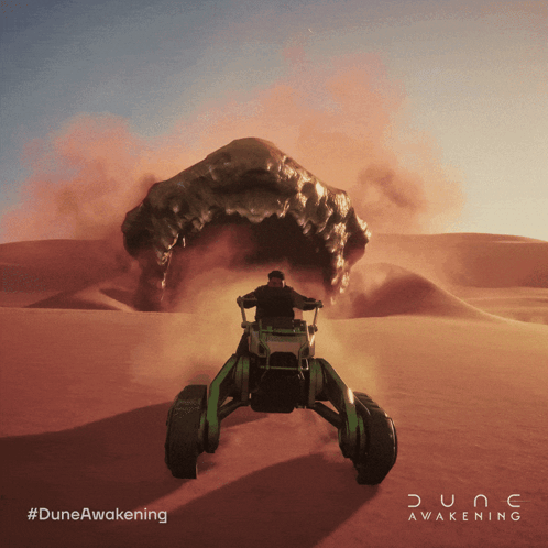Dune Awakening Man Driving Vehicle