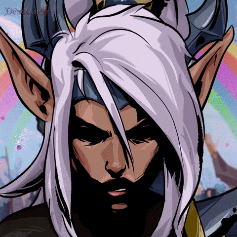 Dungeons 4 Character With Red Eyes GIF