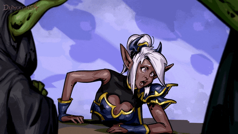 Dungeons Elf Out Of Breath GIF