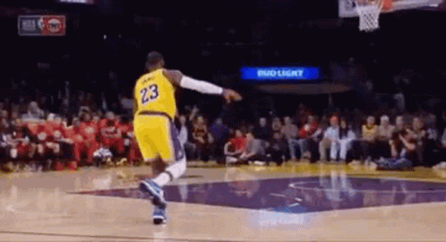 Lebron James Reverse Wind Mill Dunk GIF
