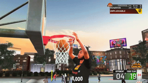 Basketball Video Game Dunk GIF