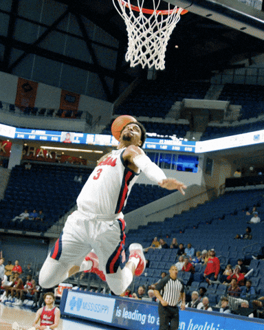 Dunk Ball Ole Miss Basketball Game GIF