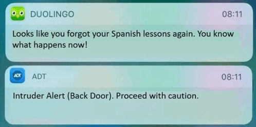 Duolingo Text Notification GIF