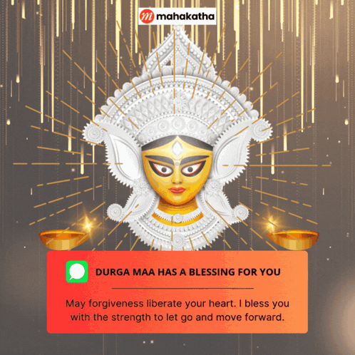 Durga Maa Blessing Message From Mahakatha GIF