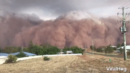 Dust Cloud Coming Down Hill