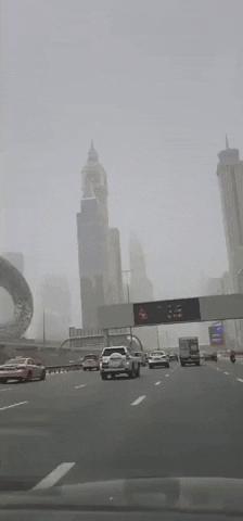 Dust Storm Cityscape Low Visibility GIF