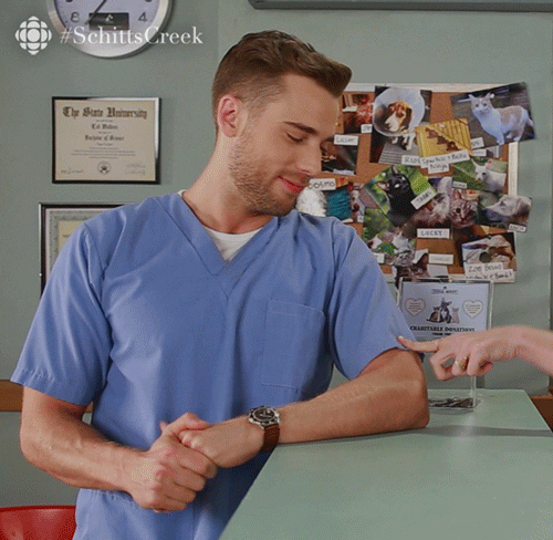 Dustin Milligan Bursting Bubble GIF