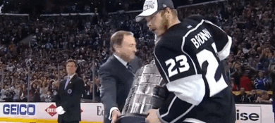 Dusting Brown Showing Off Stanley Cup GIF