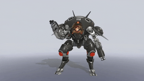 Dva Black Costume Dancing Doing Footwork GIF