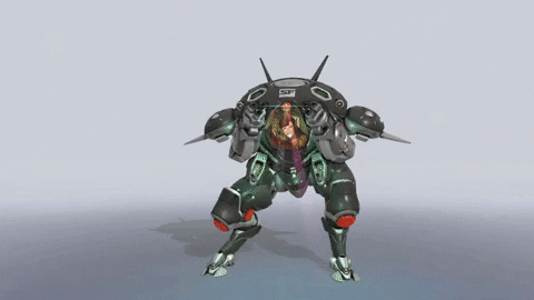 Dva Black Costume Swinging Arms Dancing Around GIF