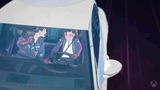 Dva Driving Car With Boy Speeding Up GIF