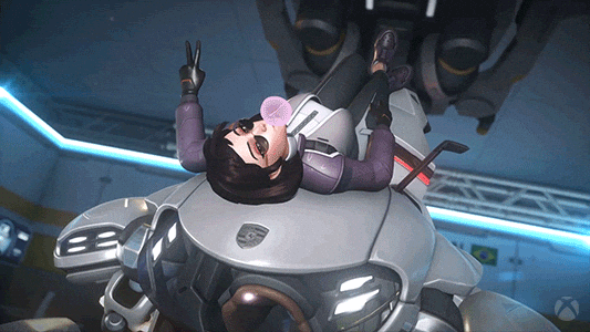 Dva Sit In Costume While Play Bubble Gum GIF