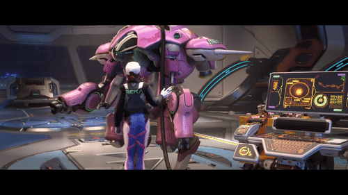 Dva Walking Around Pink Costume GIF