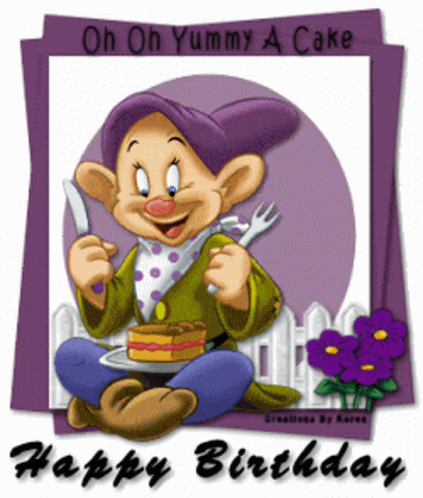 Dwarf Eating Cake Oh Oh Yummy