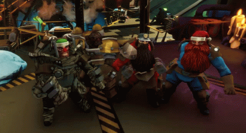 Dwarves Standing in Room