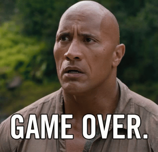 Dwayne Johnson Game Over GIF