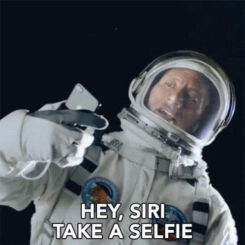 Dwayne Johnson Hey Siri Take A Selfie GIF