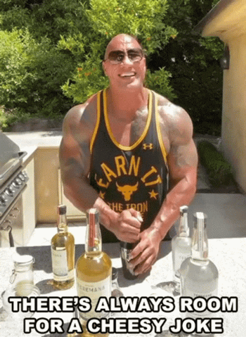 Dwayne The Rock Cheesy Dad Joke  GIF