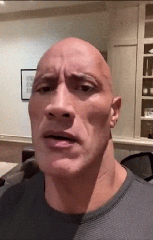 Dwayne The Rock Thinking Meme GIF