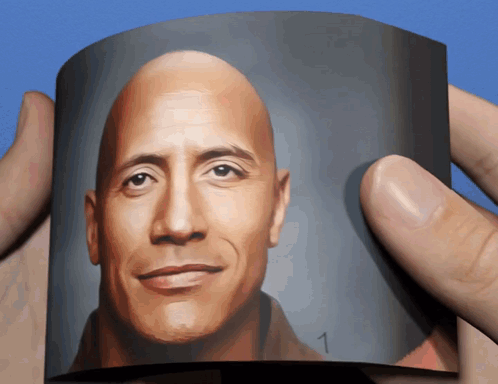Dwayne The Rock Transition Flipbook GIF