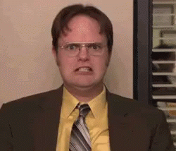 Dwight Schrute The Office Angry Scream GIF