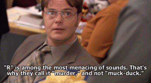 Dwight Schrute The Office Talking Murder GIF