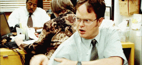 Dwight Schrute Kissing His Muscle GIF