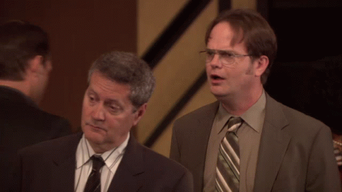 Dwight Schrute Irritated Mumble GIF