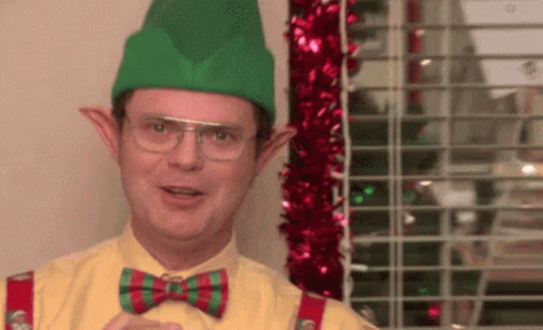 Dwight Schrute The Office Elf GIF