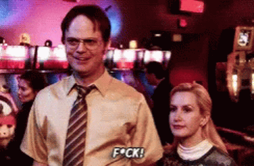 Nervous Dwight Schrute Surprised GIF