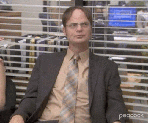 Dwight Schrute Indifferent Response GIF