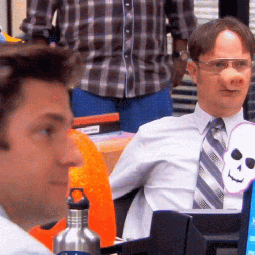 Dwight Schrute Pig Snout The Office GIF