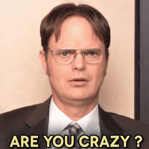 Dwight Schrute Are You Crazy GIF