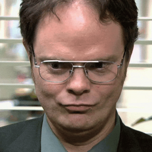 Dwight Schrute Big Sigh GIF
