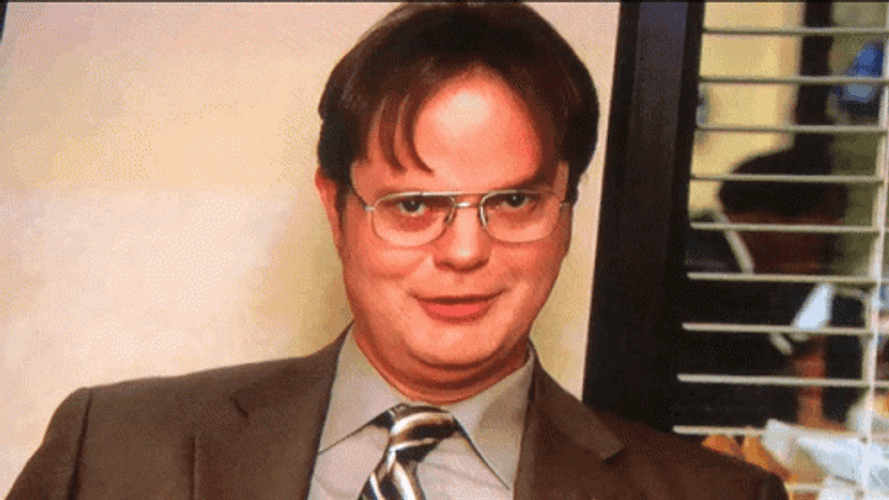 Dwight Schrute Contemptous Smile GIF