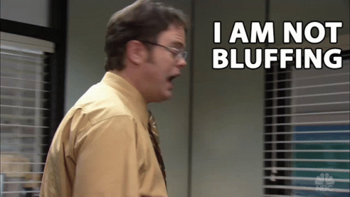 Dwight Schrute I Am Not Bluffing Im Serious GIF