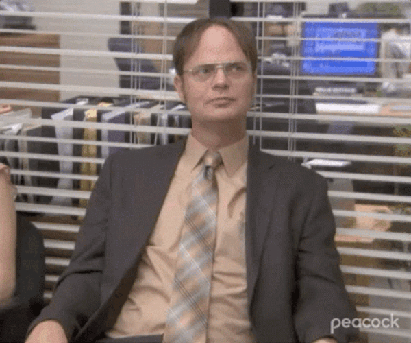 Dwight Schrute Indifferent Response GIF