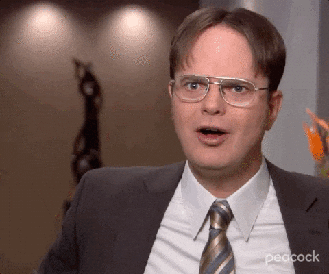 Dwight Schrute Intense Woooow GIF