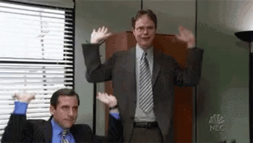 Dwight Schrute Michael Scott Raise The Roof GIF