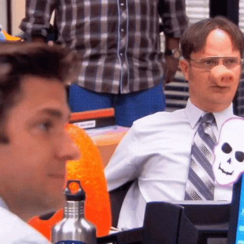Dwight Schrute Pig Snout The Office GIF