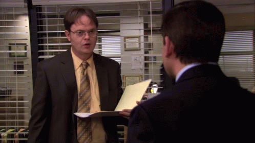 Dwight Schrute The Office Angry Undivided Attention GIF