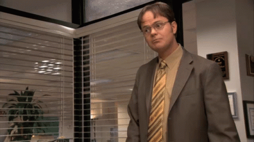 Dwight Schrute The Office Duck Funny Face GIF