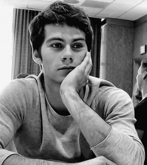 Dylan O'brien Laugh Grayscale GIF